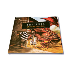 Naslovnica zaprte knjige Friderik, zmaj, cesarica in legionar